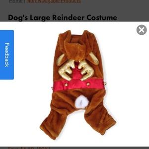 NWT Extra large dog reindeer costume